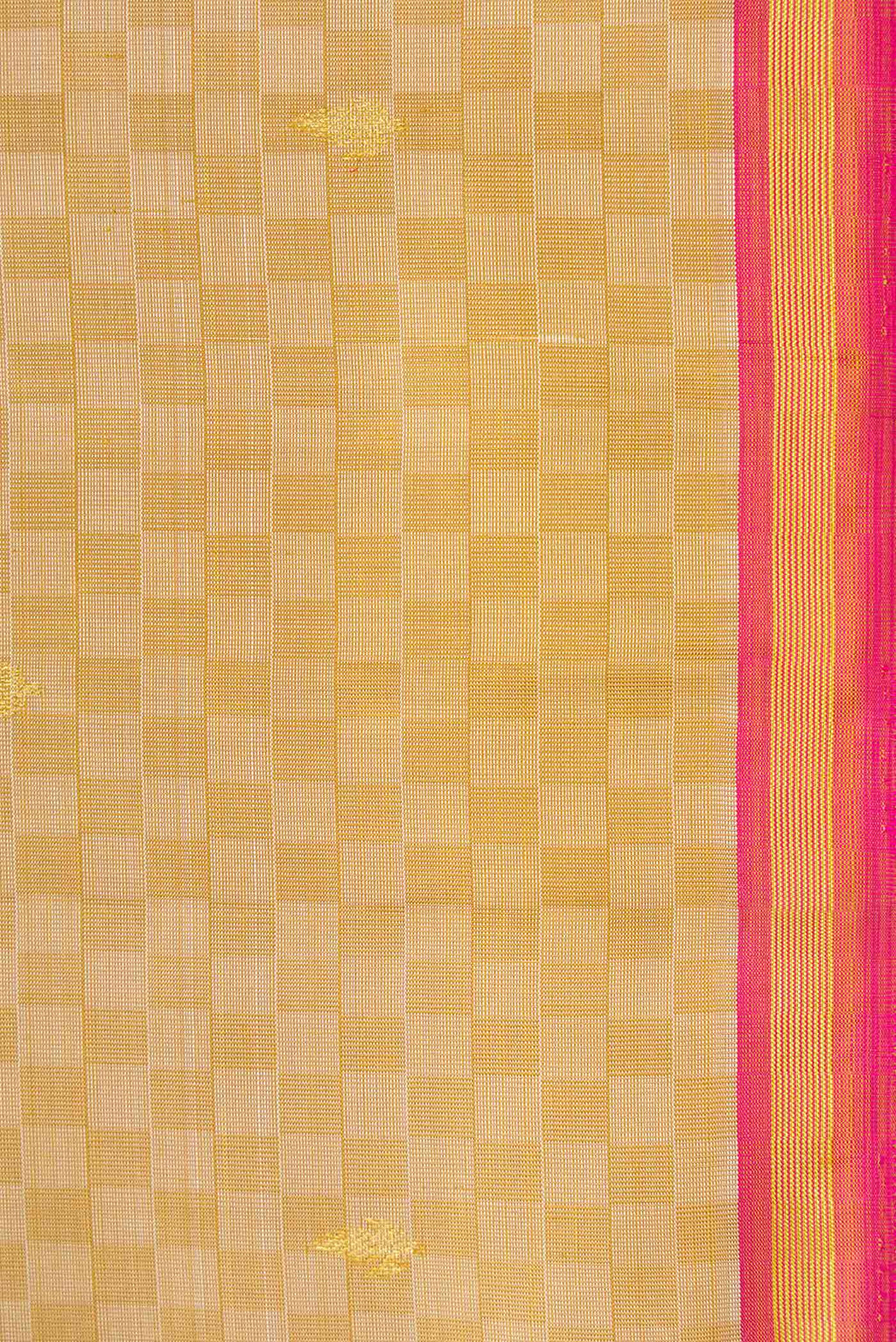 Border image of Beige Dual Tone Kanchipuram Silk Saree with Zari Butta on the body and Zari Border