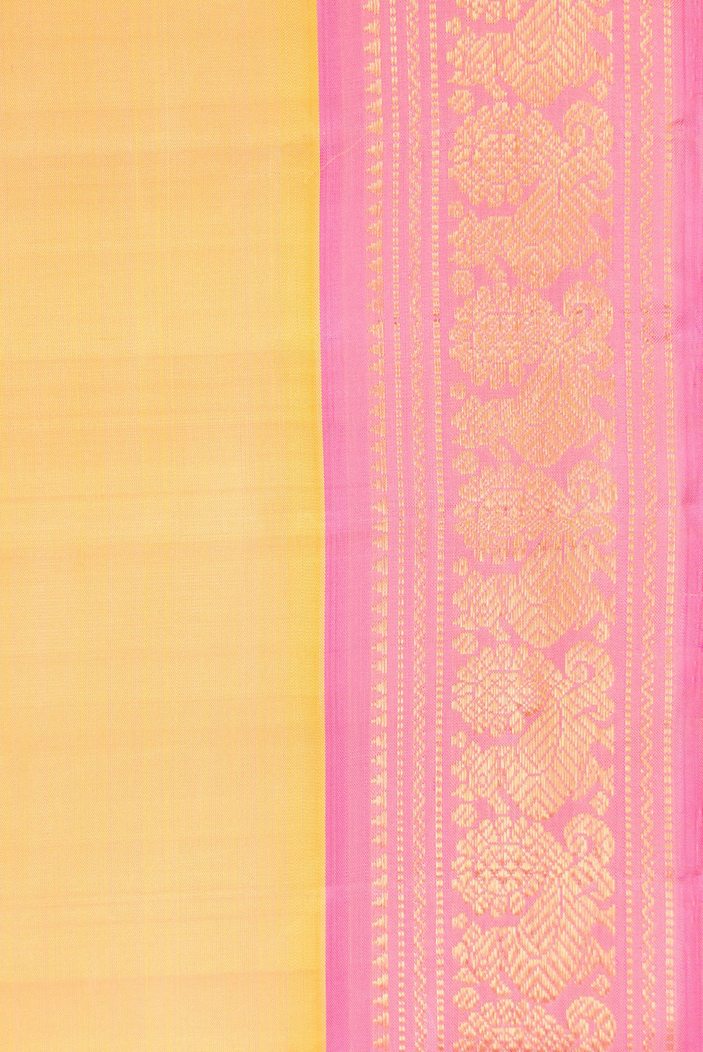 Border image of Sandal Dual Tone Kanjivaram Silk Saree with Plain Body and Zari Border. 