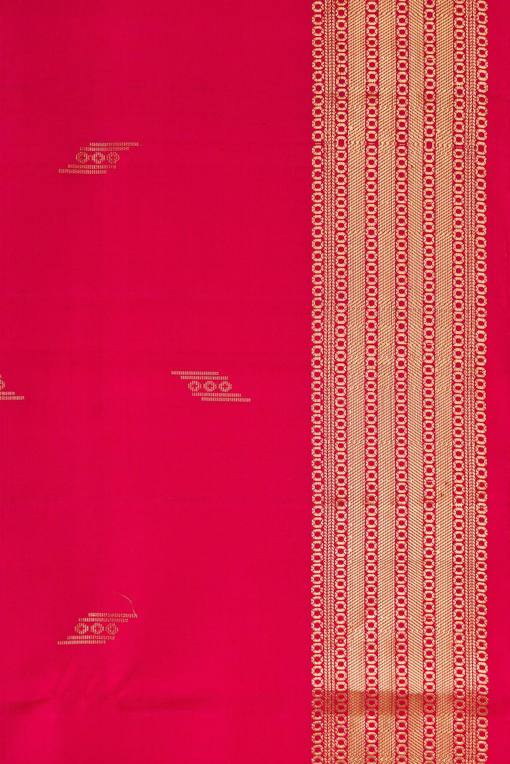 Border image of Dark Pink Dual Tone Soft Silk Saree with Zari Butta on the body and Zari Border. 