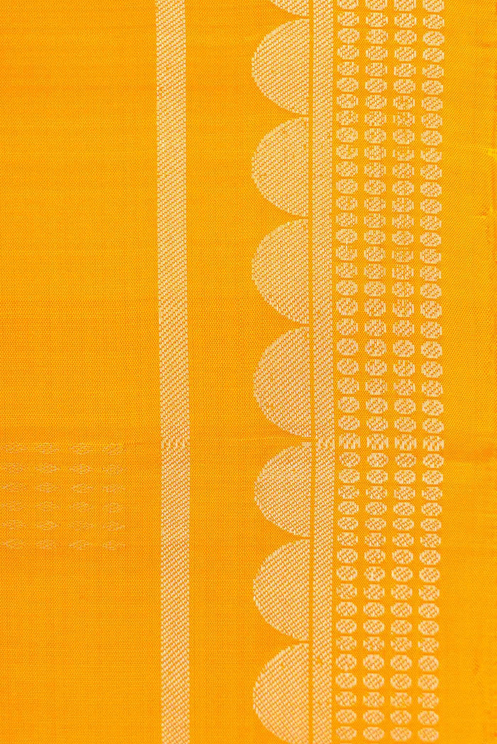 Border image of Yellow Dual Tone Soft Silk Saree with Zari Butta on the body and Zari Border