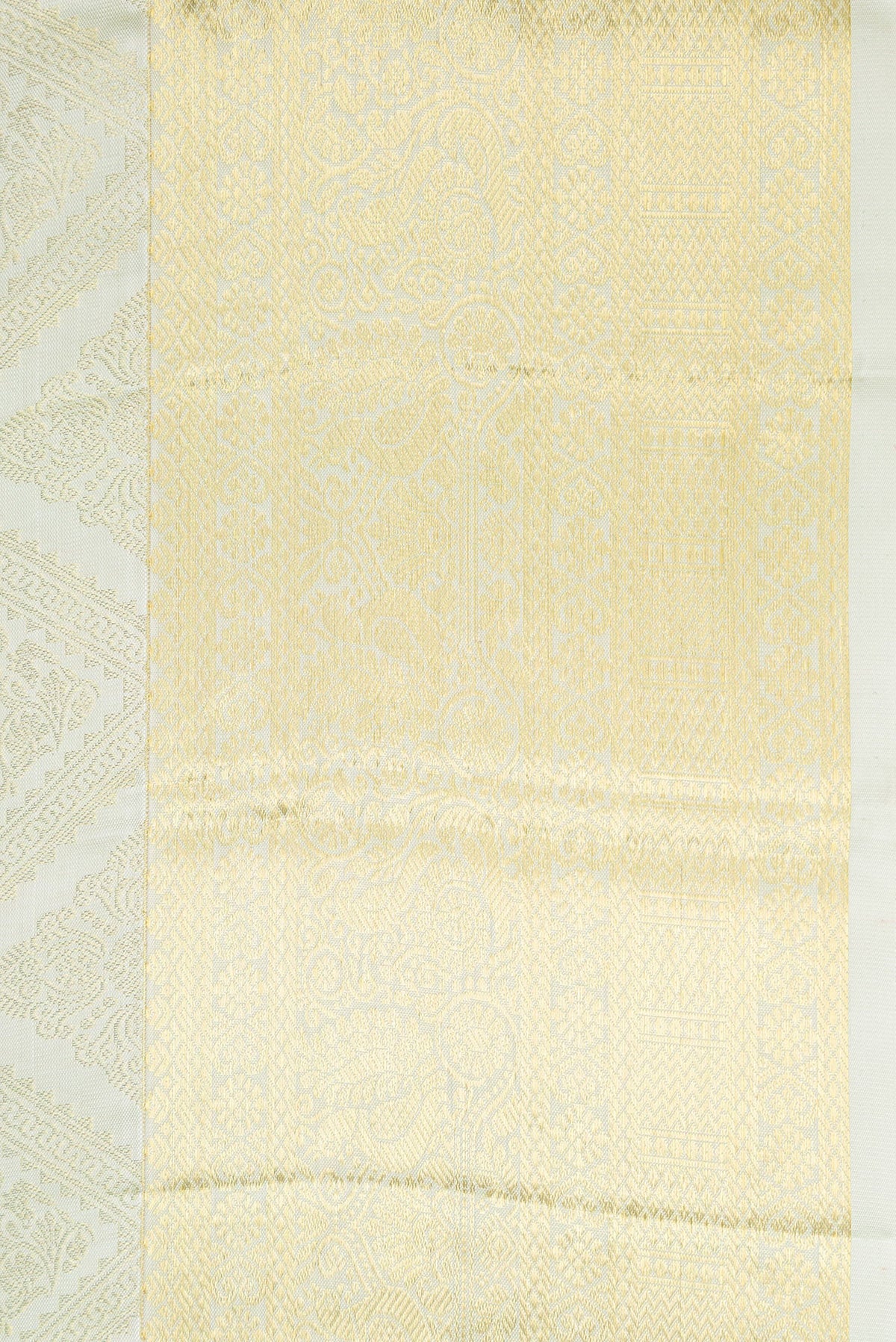 Border image of Pista Green Dual Tone Kanchipuram Silk Saree with Zari Brocade on the body and Zari Border. 