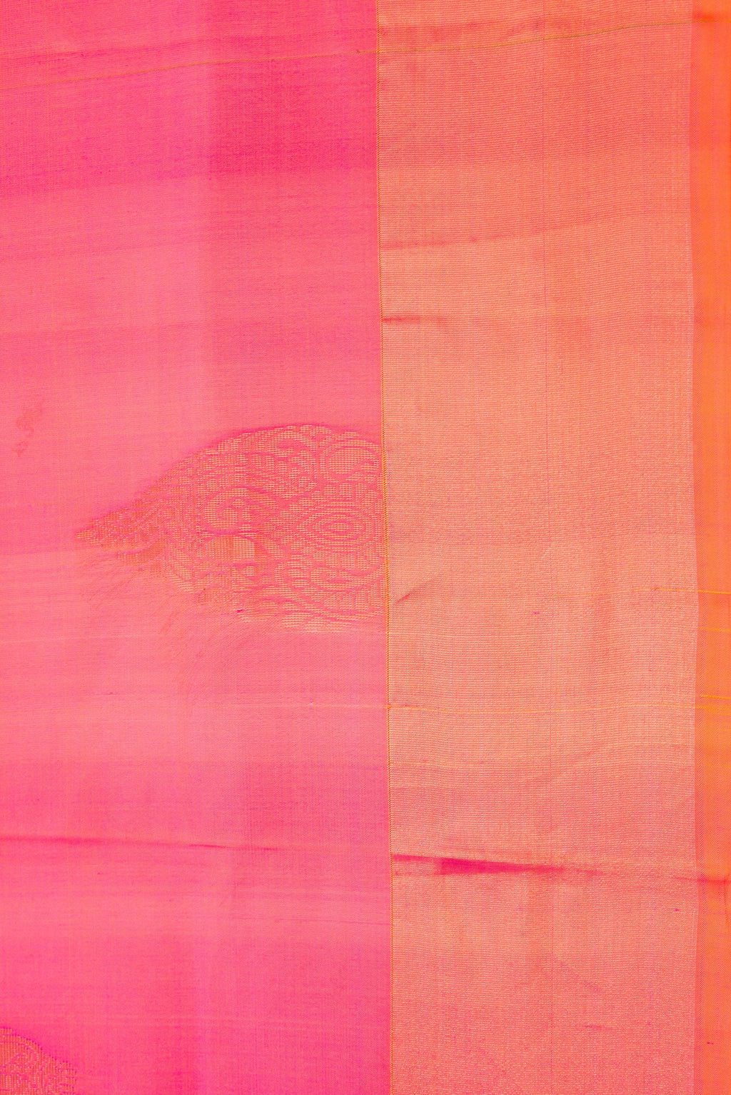 Border image of Pink Dual Tone Soft Silk Saree with Zari Butta on the body and Zari Border. 