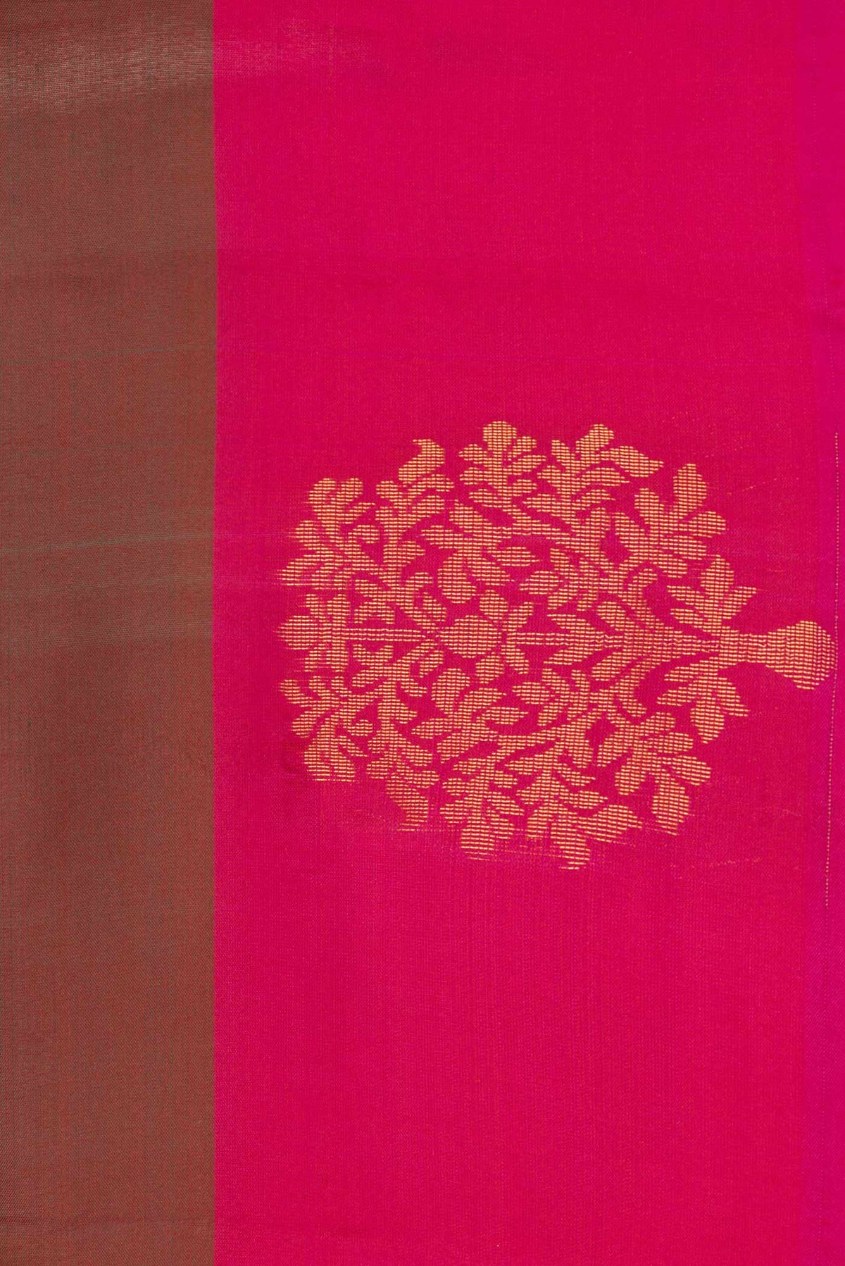 Border image of Maroon Dual Tone Soft Silk Saree with Zari Butta on the body and Zari Border. 