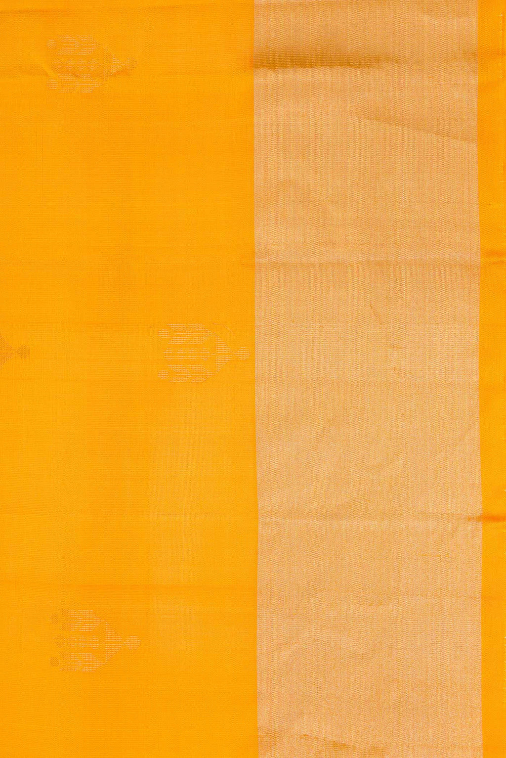 Border image of Mustard Dual Tone Soft Silk Saree with Zari Butta on the body and Zari Border. 