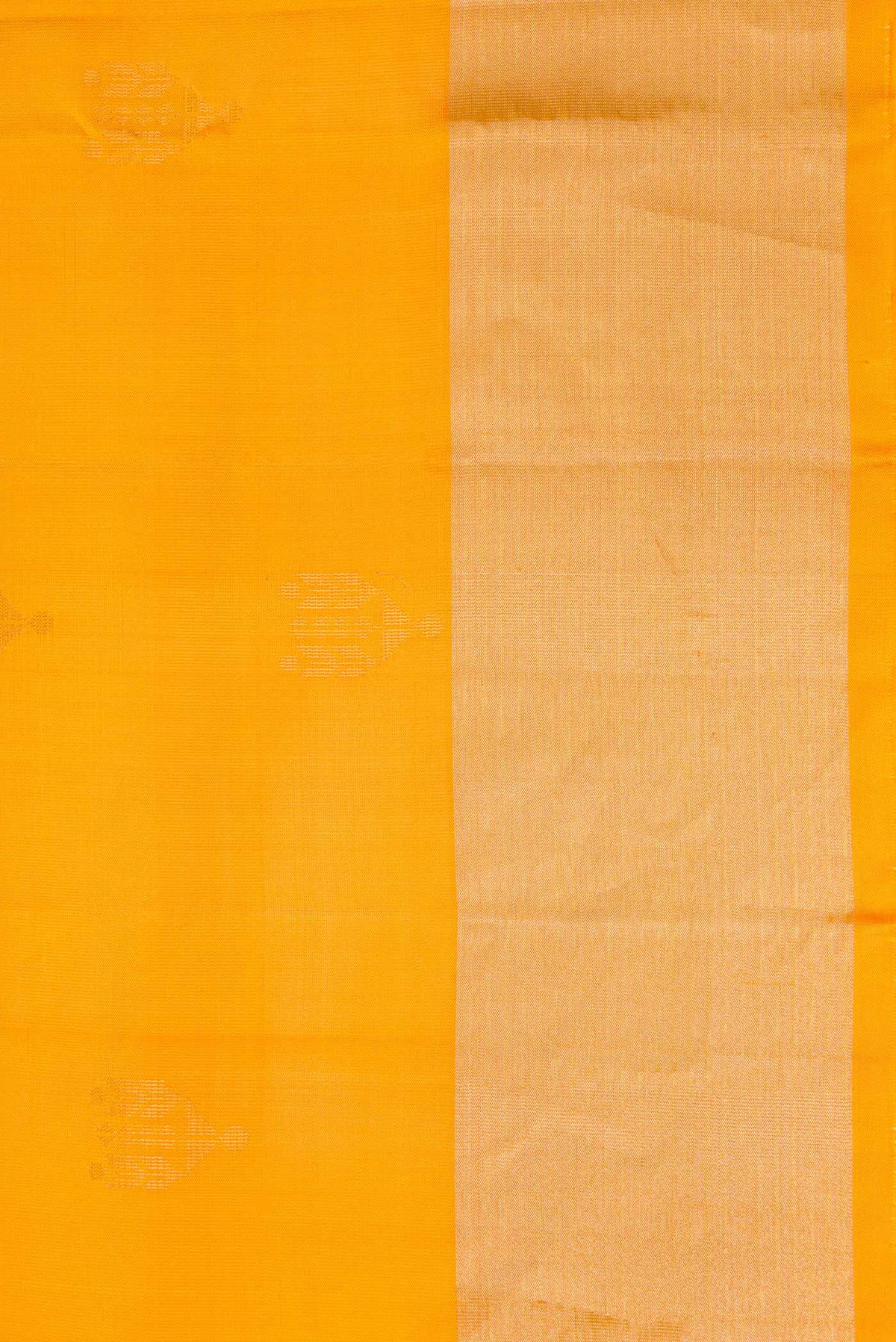 Border image of Mustard Dual Tone Soft Silk Saree with Zari Butta on the body and Zari Border. 
