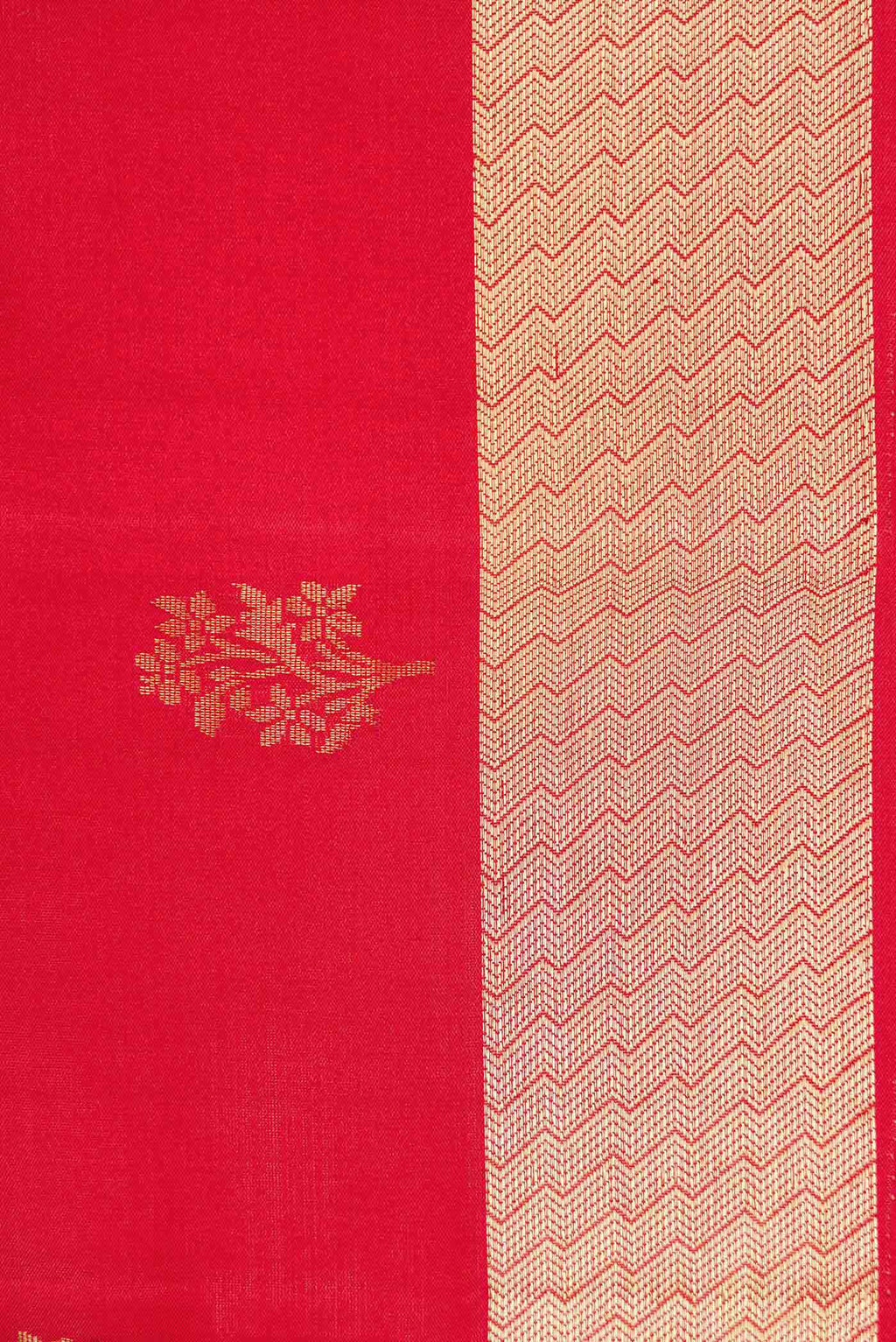 Border image of Dark Pink Dual Tone Soft Silk Saree with Zari Butta on the body and Zari Border