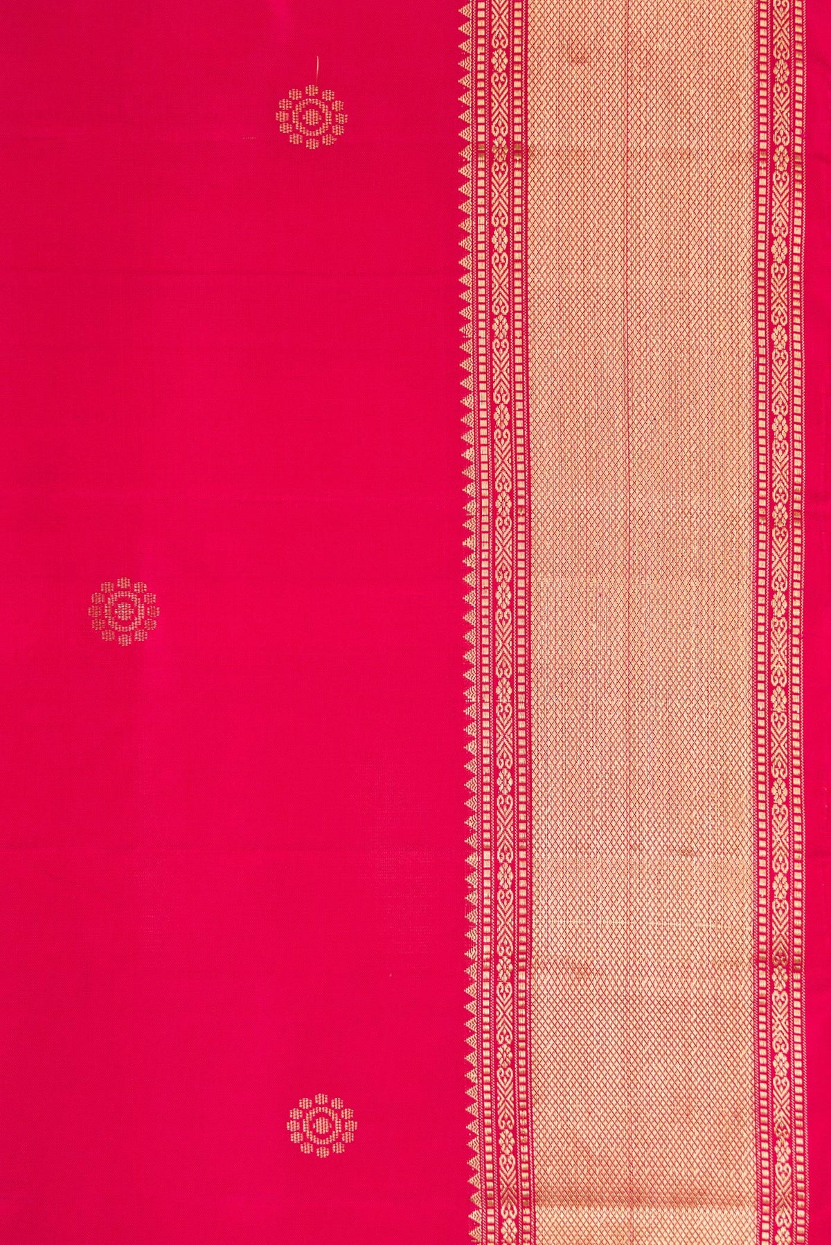 Border image of Pink Dual Tone Soft Silk Saree with Zari Butta on the body and Zari Border. 