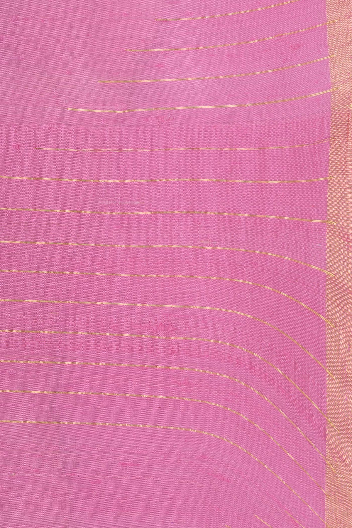 Border image of Pink Dual Tone Raw Silk Saree with Plain Body and Fancy Border. 