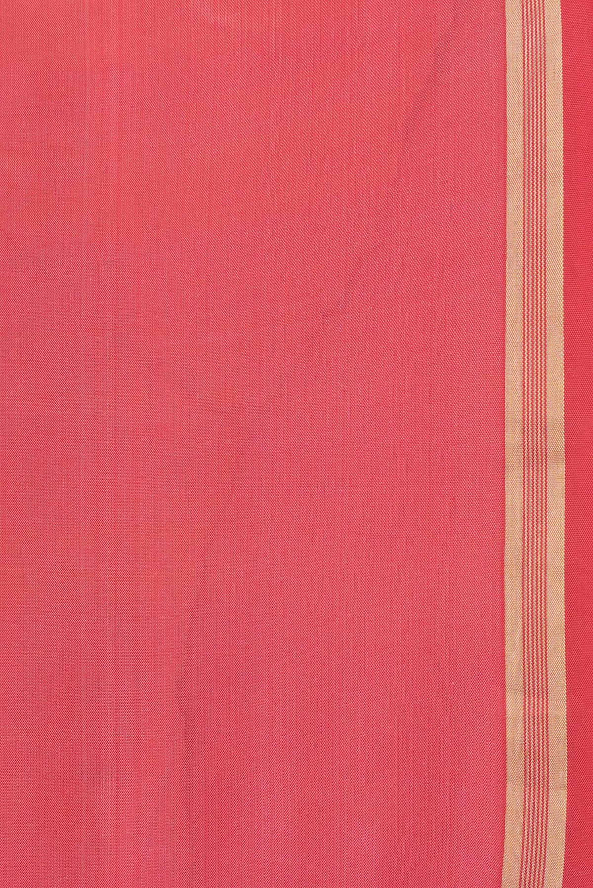 Border image of Pink Dual Tone Kanjivaram Silk Saree with Zari Butta on the body and Zari Border. 