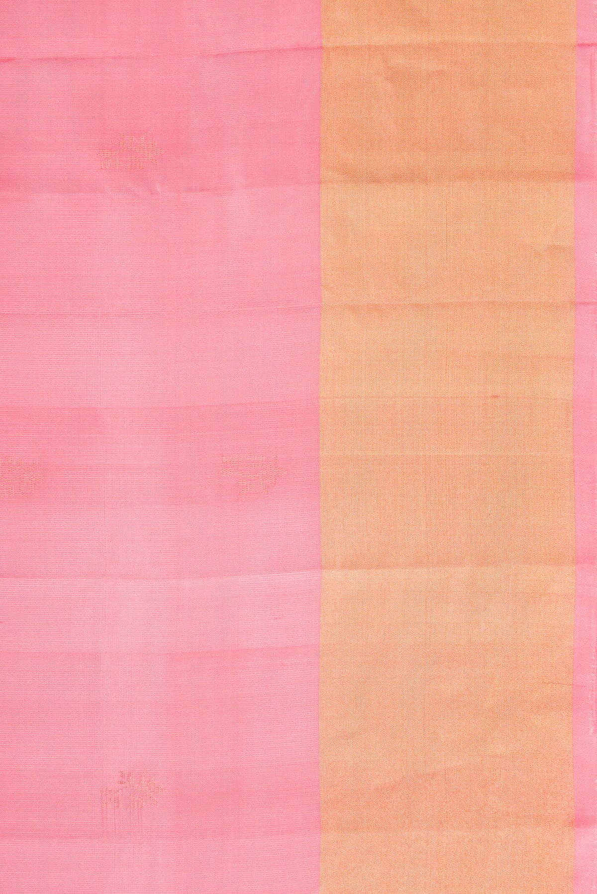 Border image of Pink Dual Tone Soft Silk Saree with Zari Butta on the body and Zari Border. 