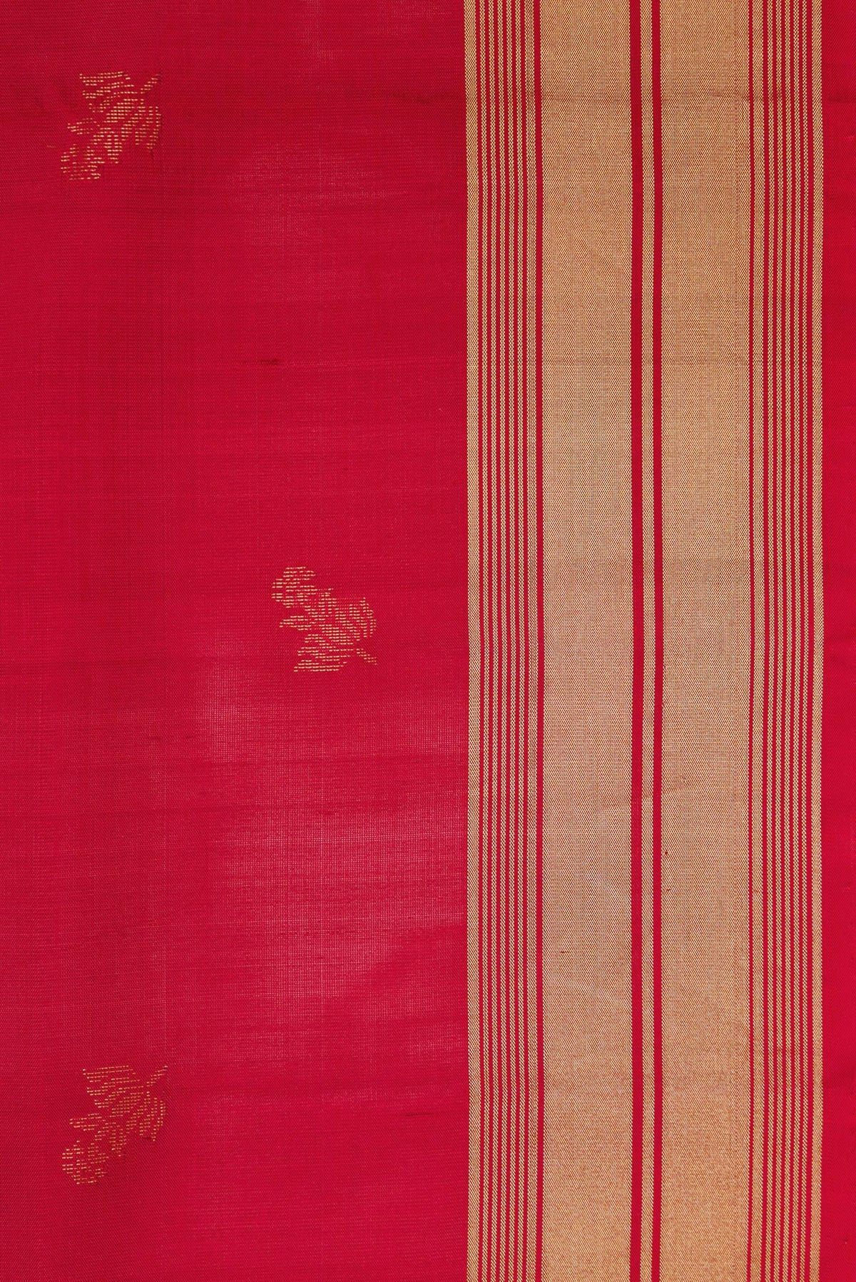 Border image of Maroon Dual Tone Soft Silk Saree with Zari Butta on the body and Zari Border. 