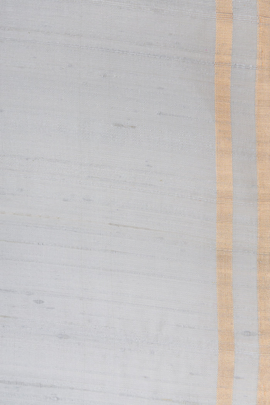 Border image of Grey Dual Tone Raw Silk Saree with Plain Body and Zari Border. 