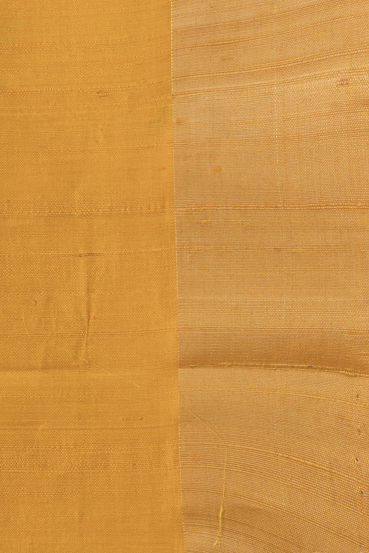 Border image of Mustard Dual Tone Raw Silk Saree with Plain Body and Fancy Border. 
