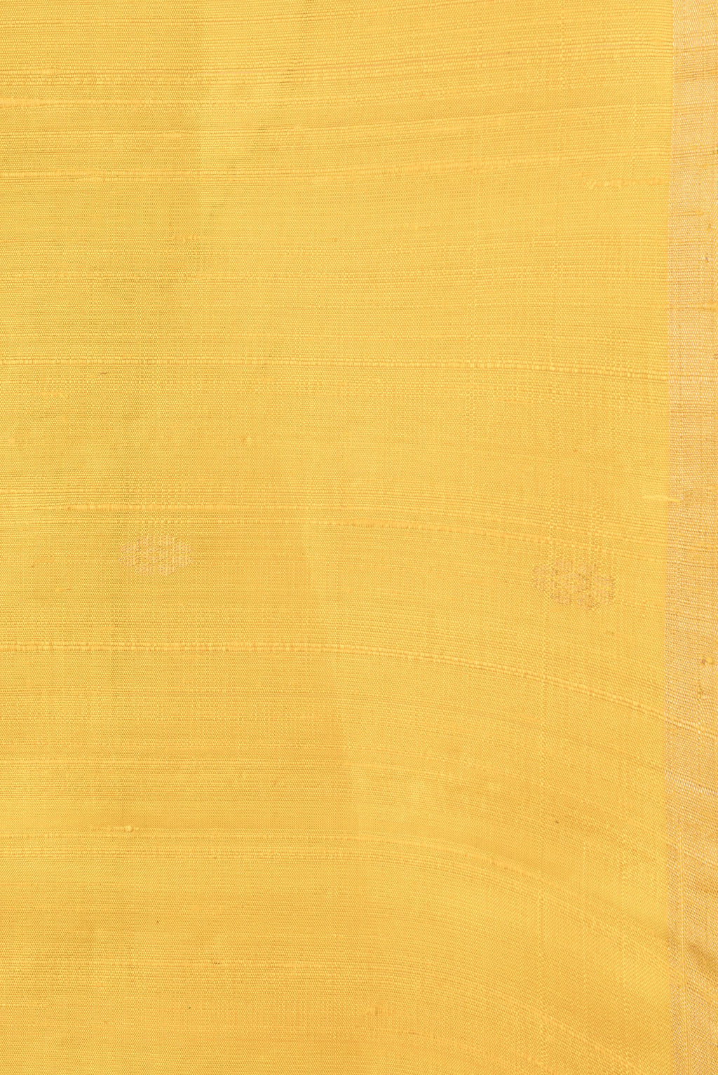 Border image of Yellow Dual Tone Raw Silk Saree with Zari Butta on the body and Thin Zari Line. 