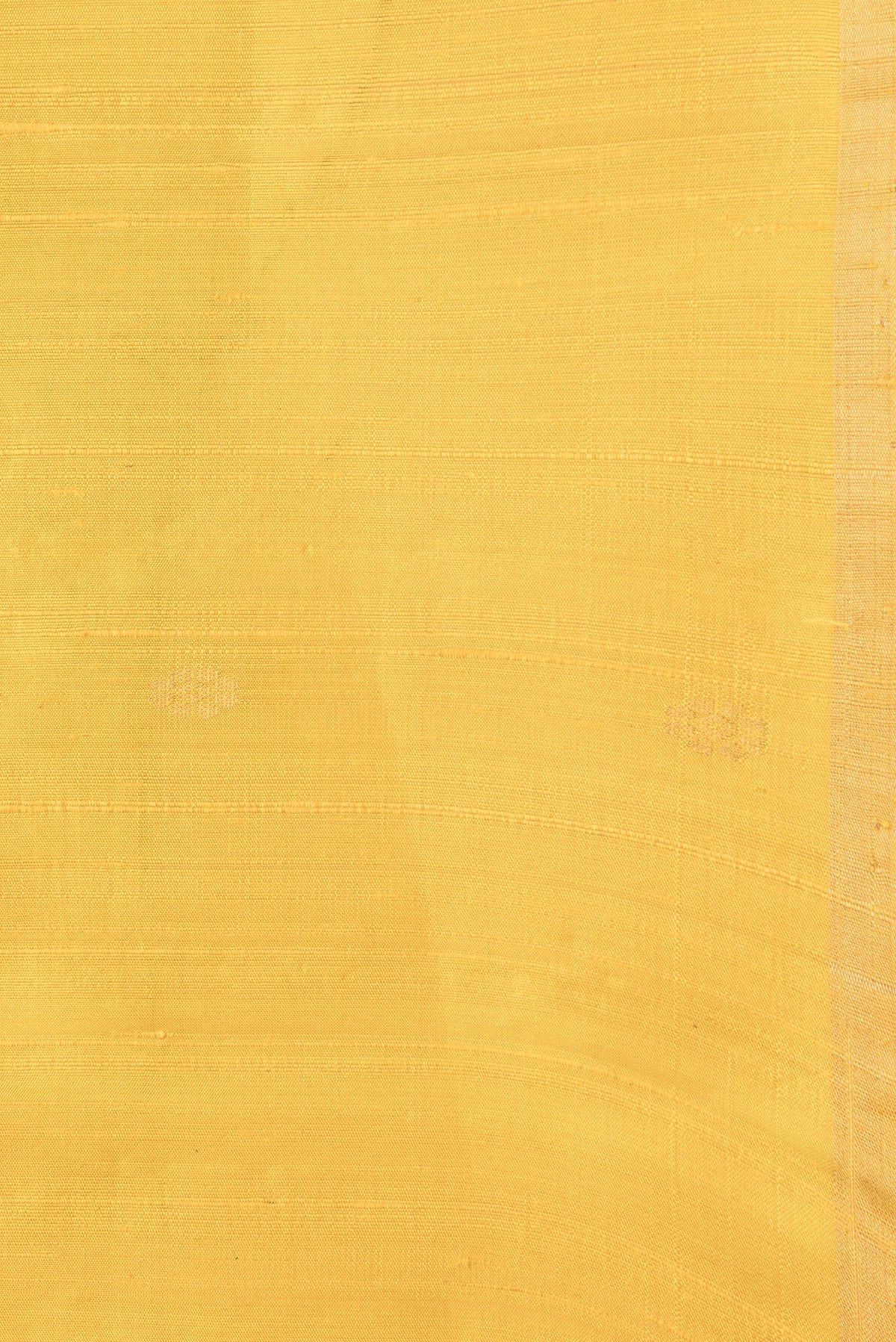 Border image of Yellow Dual Tone Raw Silk Saree with Zari Butta on the body and Thin Zari Line. 