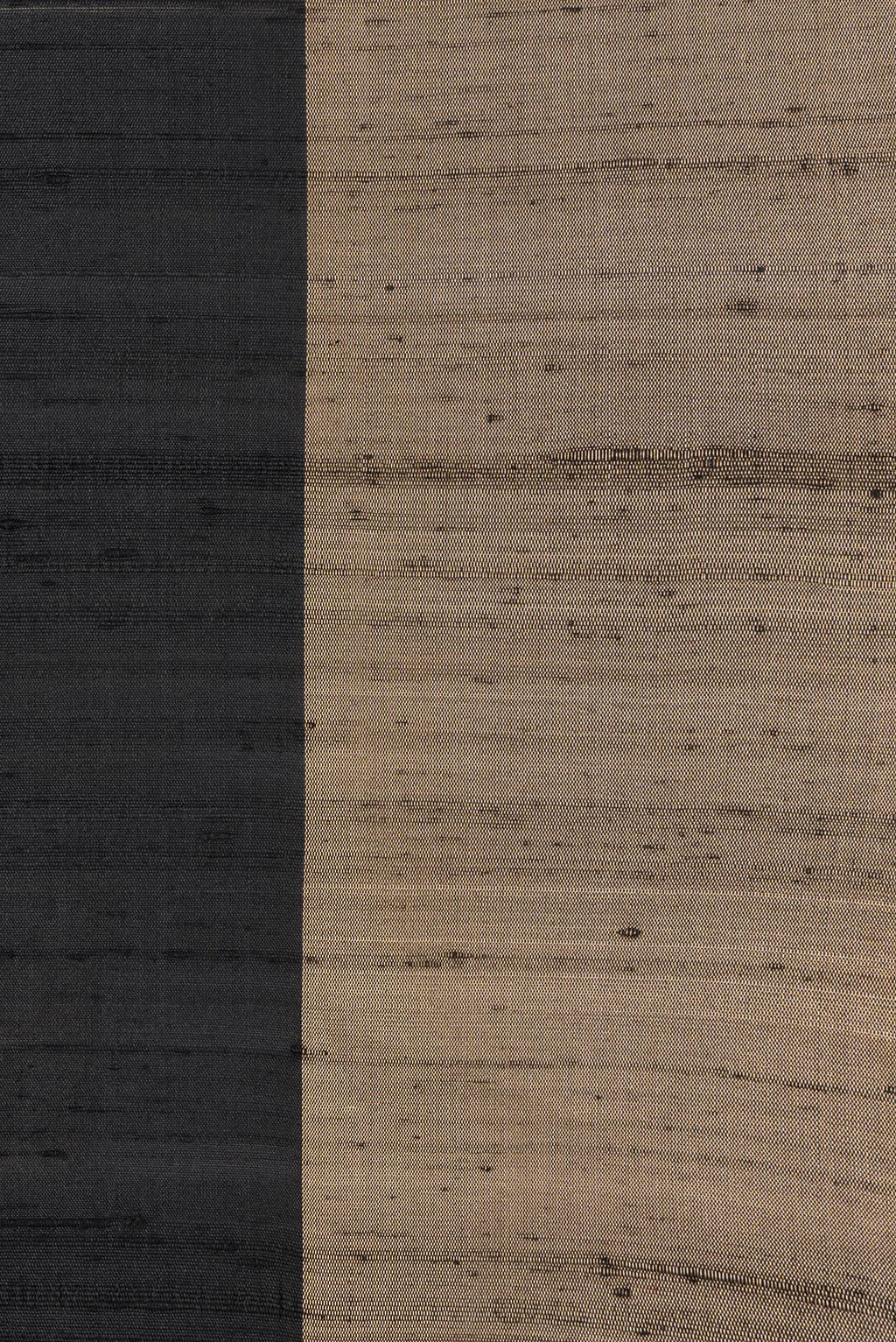Border image of Black Dual Tone Raw Silk Saree with Plain Body and Zari Border. 