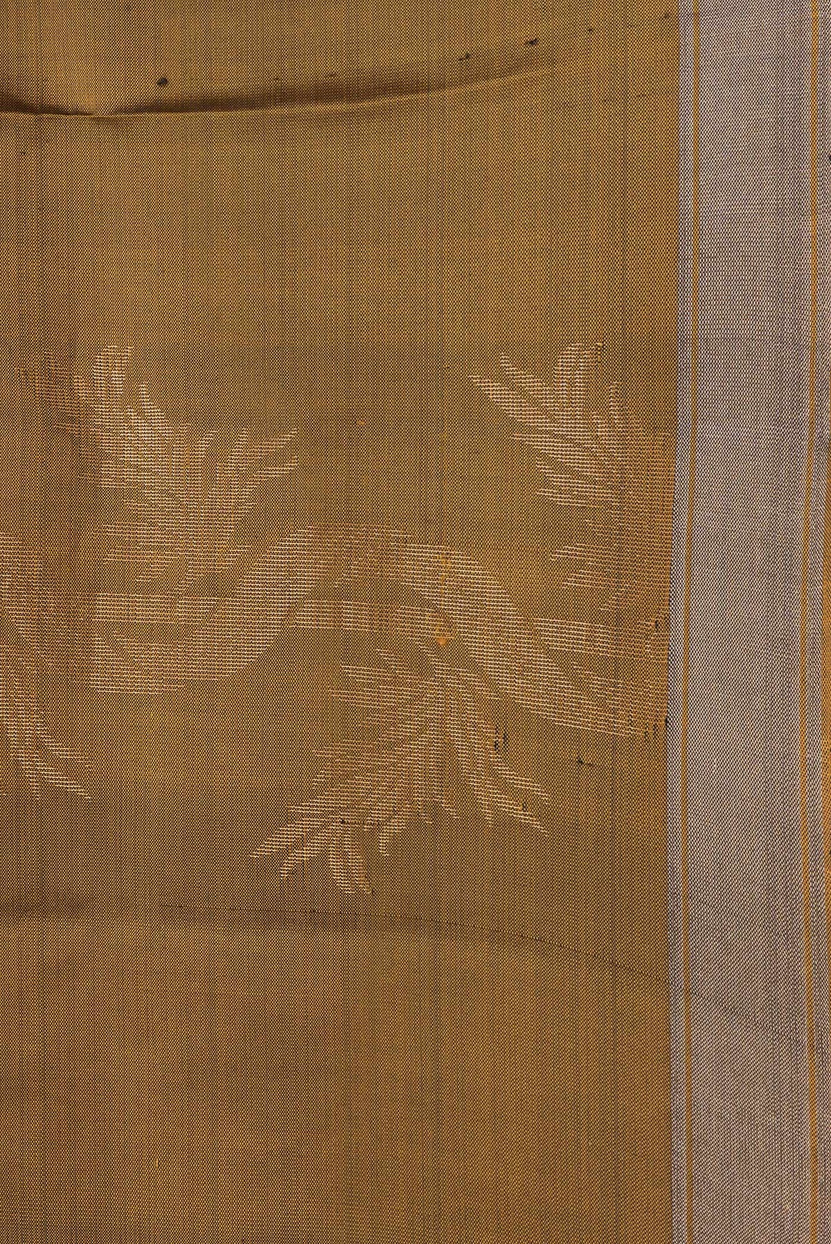 Border image of Gold Dual Tone Soft Silk Saree with Zari Butta on the body and Zari Border. 