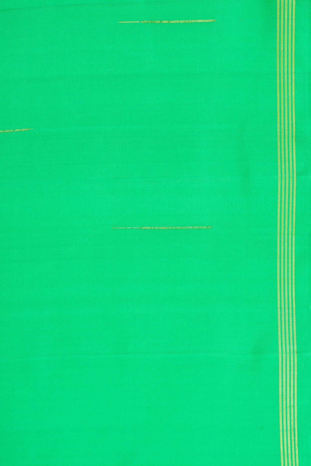 Border image of Parrot Green Dual Tone Kanjivaram Silk Saree with Zari Butta on the body and Zari Border. 
