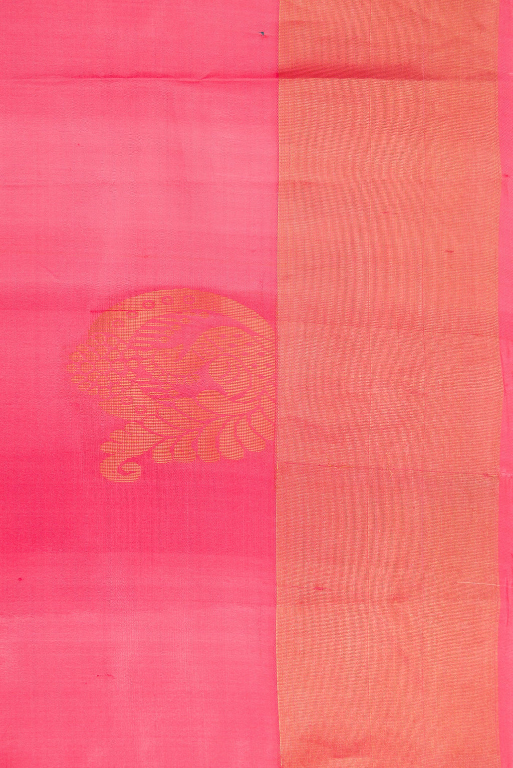 Border image of Pink Dual Tone Soft Silk Saree with Zari Butta on the body and Zari Border. 