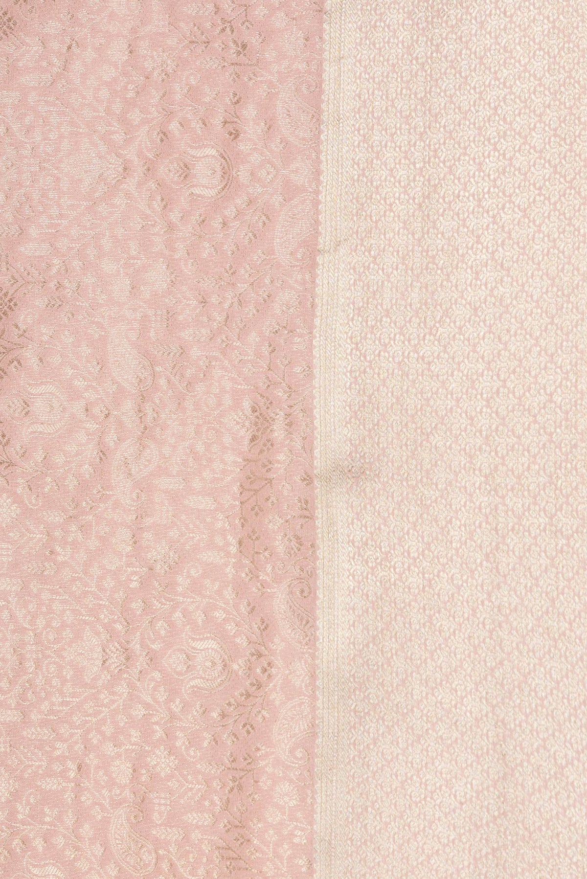 Border image of Golden Peach Dual Tone Banarasi Georgette Saree with Zari Brocade on the body and Zari Border. 