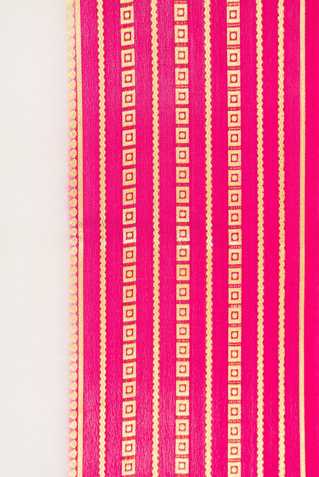 Border image of Off White Dual Tone Mysore Silk Saree with Plain Body and Zari Border. 