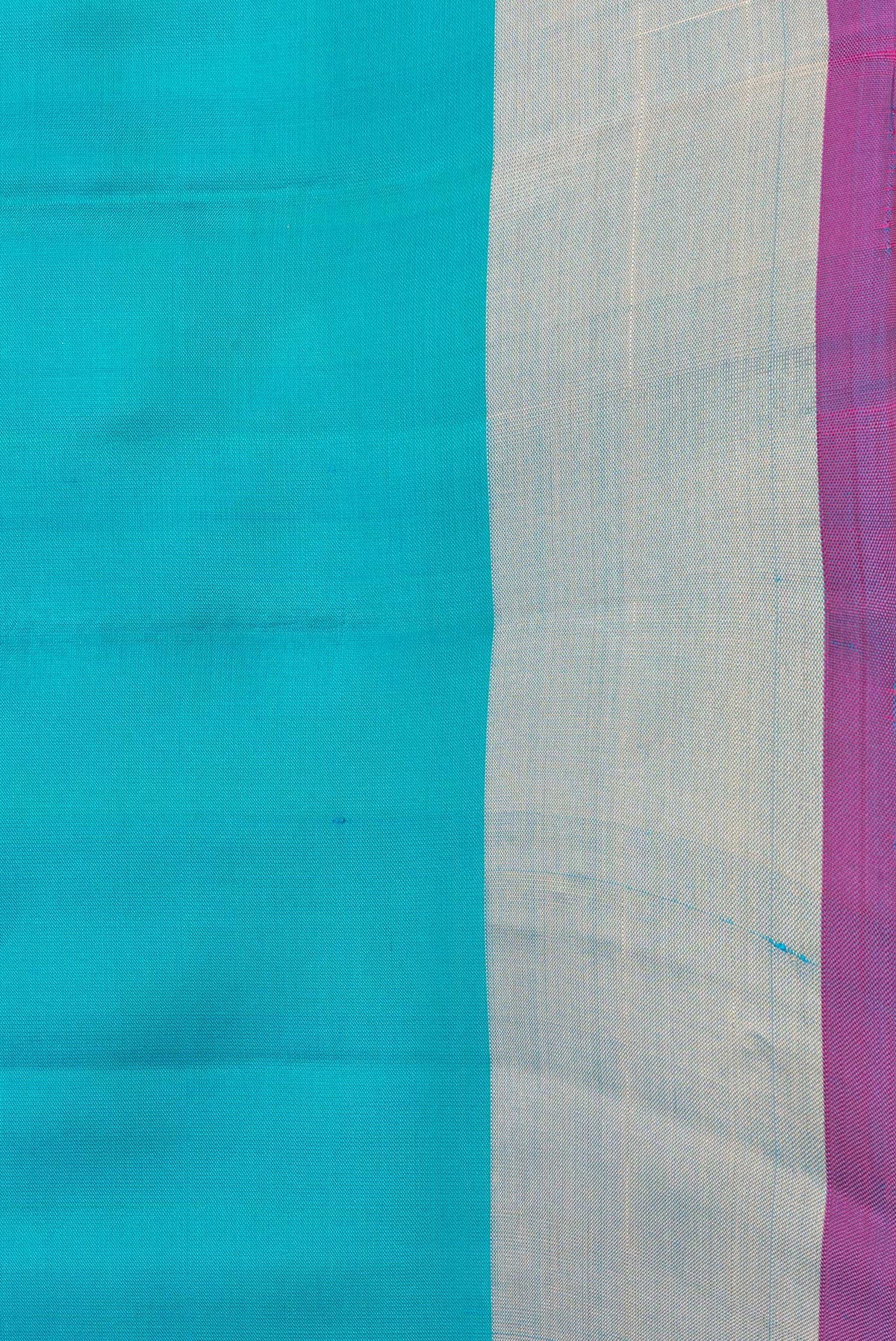 Border image of Sky Blue Dual Tone Soft Silk Saree with Zari Butta on the body and Zari Border. 