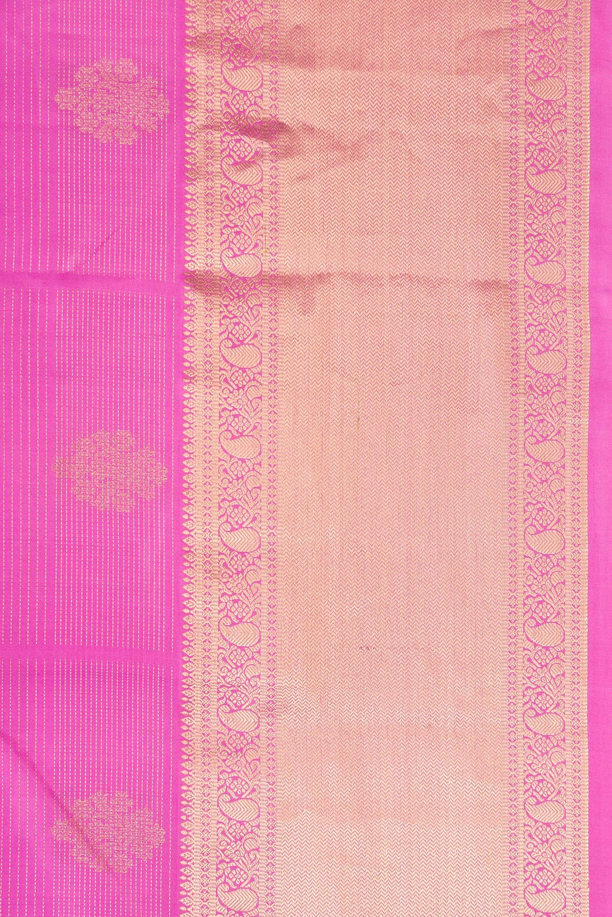 Border image of Lavender Dual Tone Kanjivaram Silk Saree with Zari Butta on the body and Zari Border. 