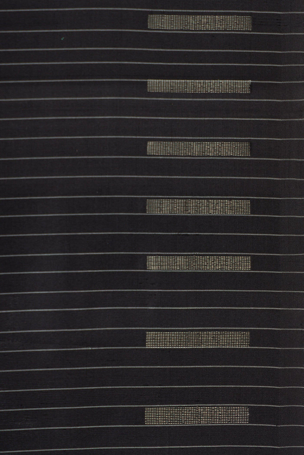Border image of Black Dual Tone Soft Silk Saree with Stripes on the body and Zari Border. 