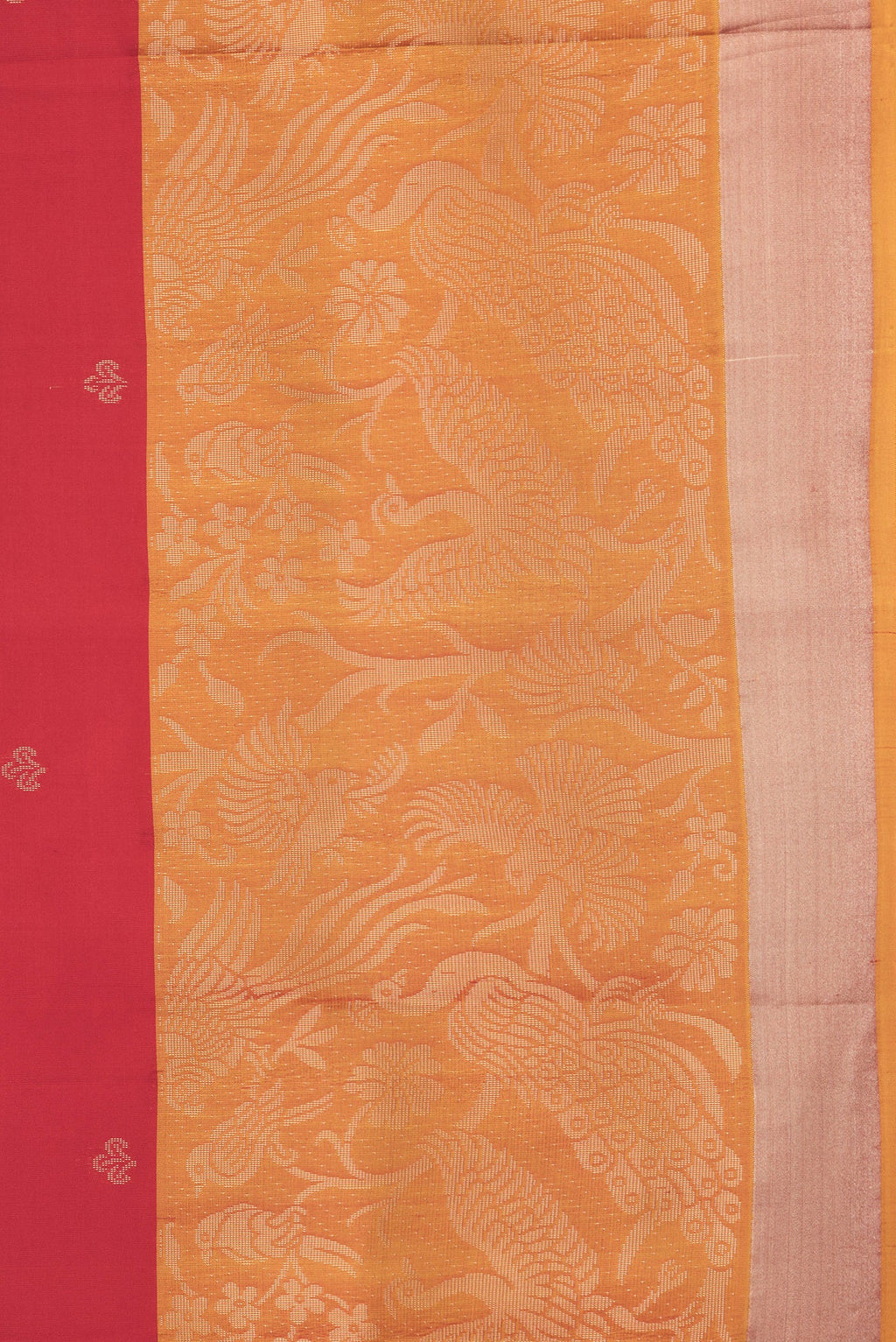 Border image of Maroon Dual Tone Soft Silk Saree with Zari Butta on the body and Fancy Border. 