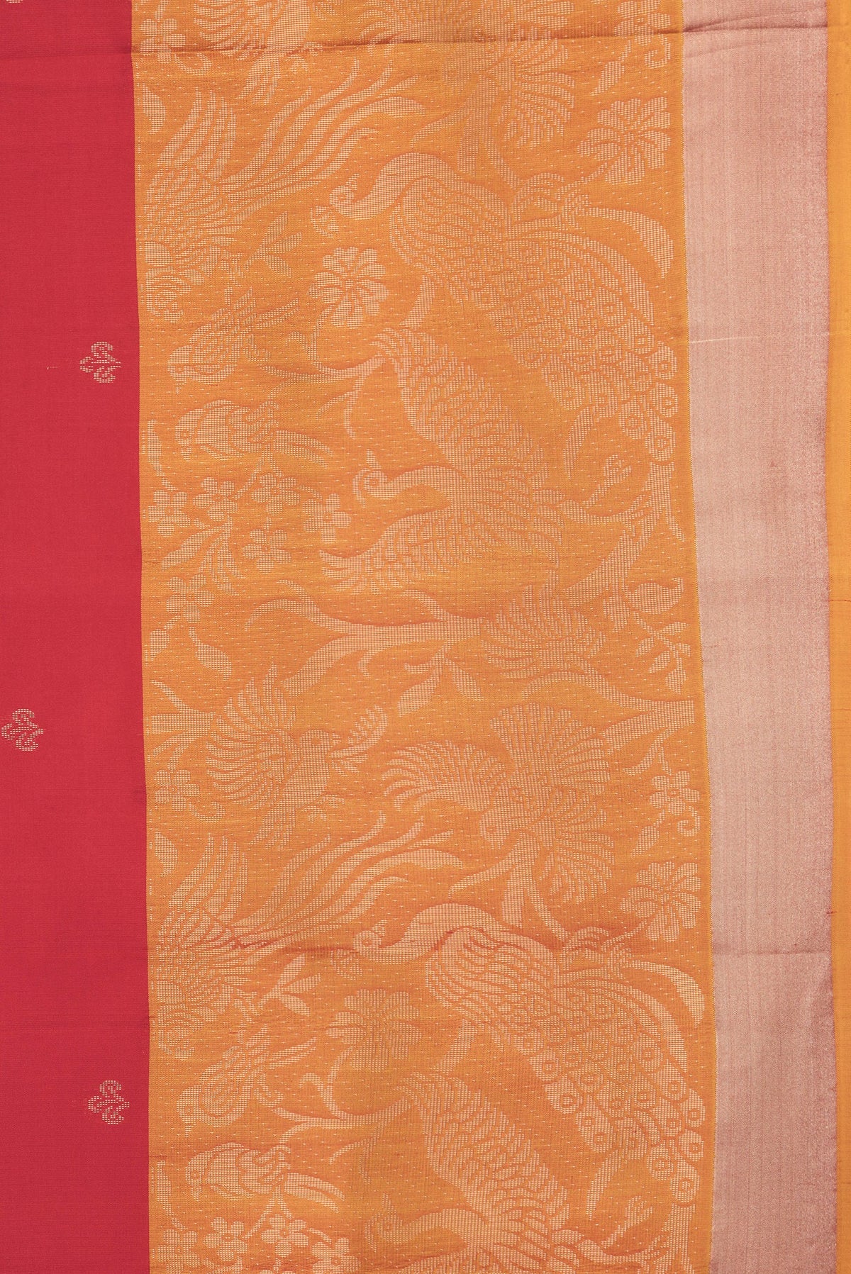 Border image of Maroon Dual Tone Soft Silk Saree with Zari Butta on the body and Fancy Border. 
