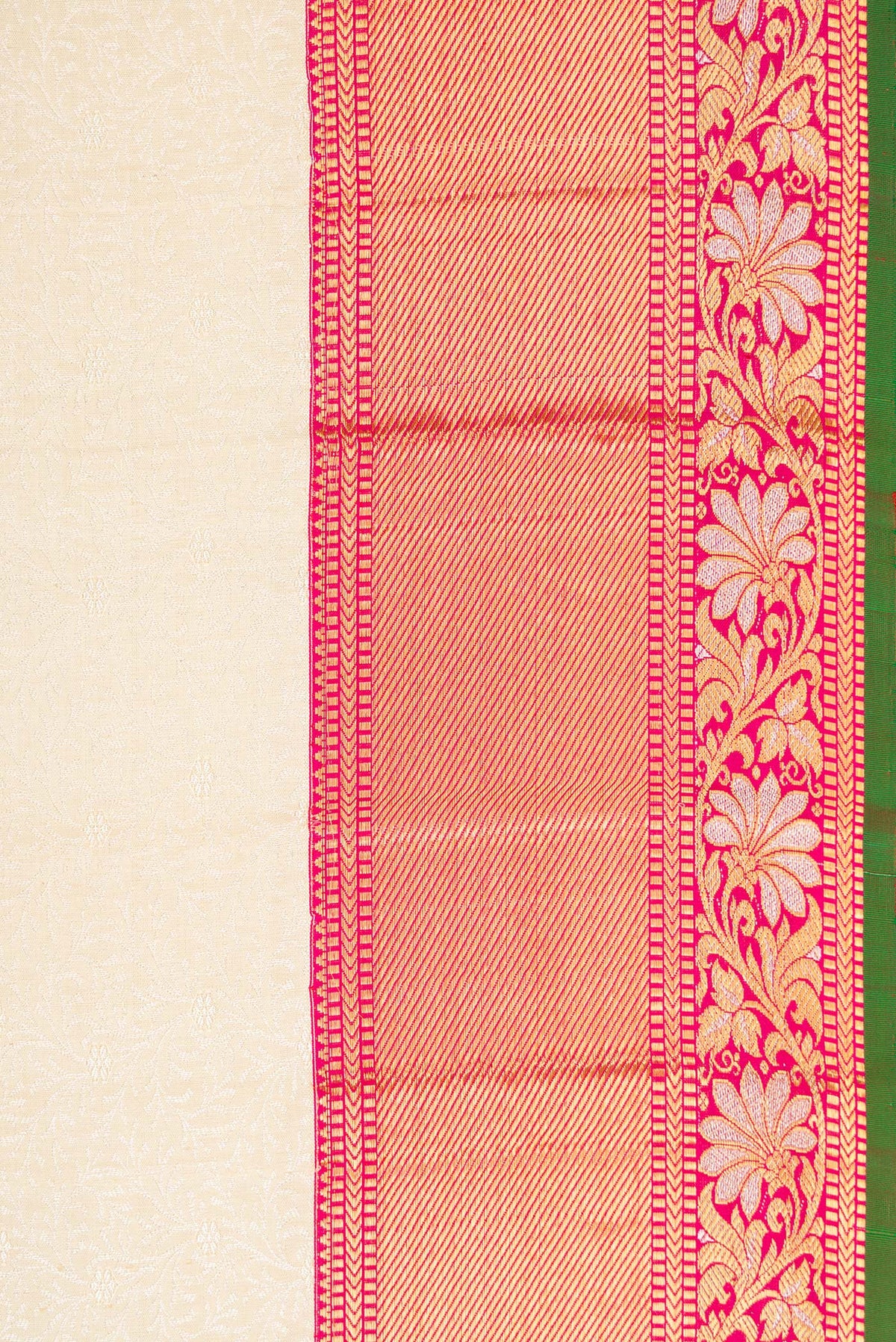 Border image of Sandal Dual Tone Kanchipuram Silk Saree with Zari Brocade on the body and Fancy Border. 