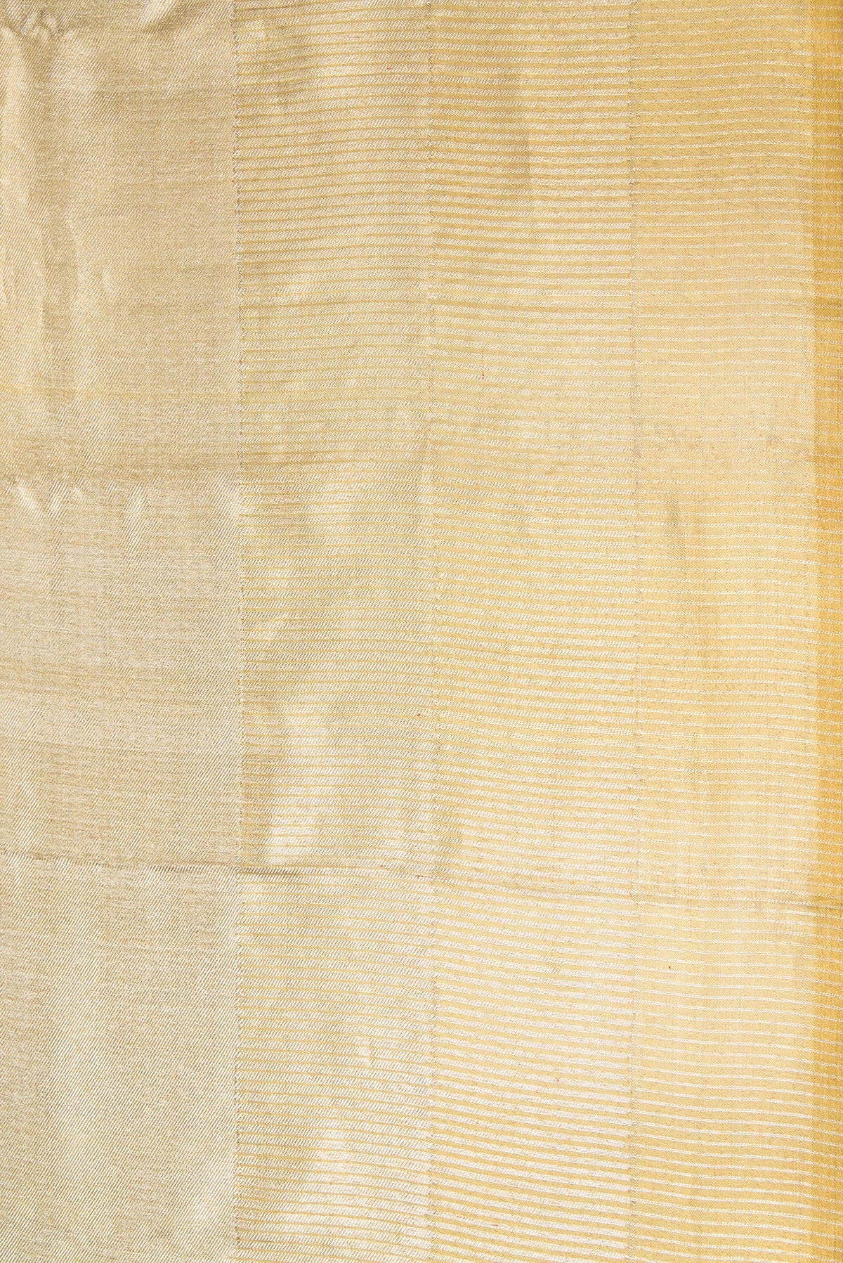 Border image of Gold Dual Tone Kanjivaram Tissue Silk Saree with Zari Brocade on the body and Zari Border. 