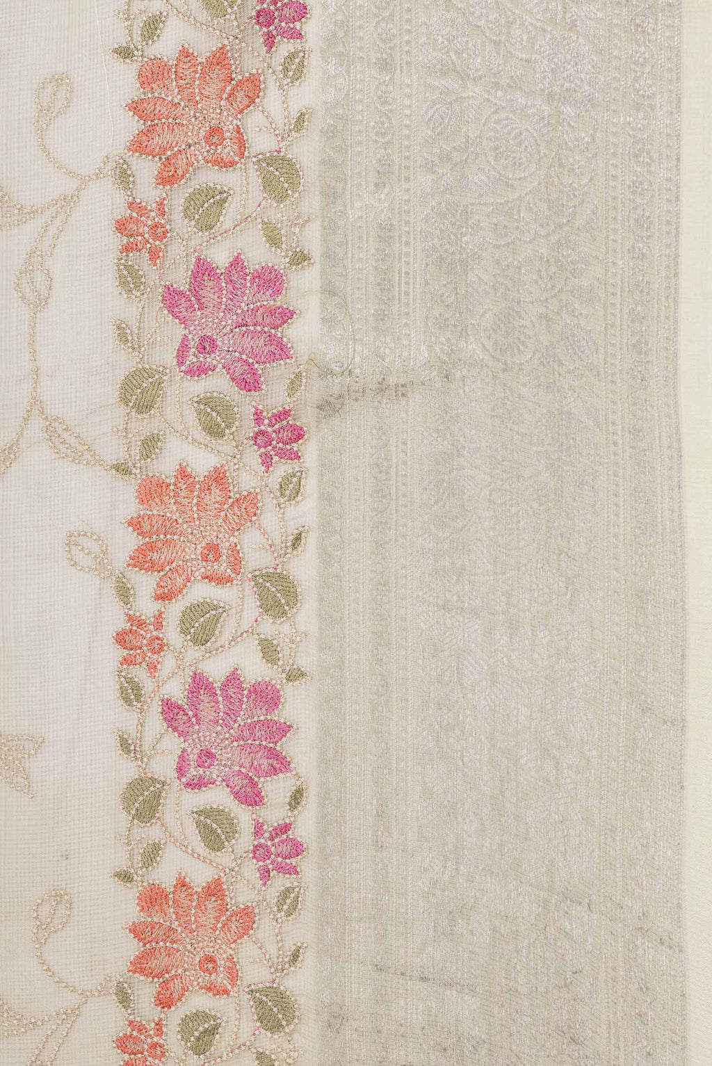 Border image of Yellow Dual Tone Kota Silk Saree with Embroidery on the body and Embroidery Border