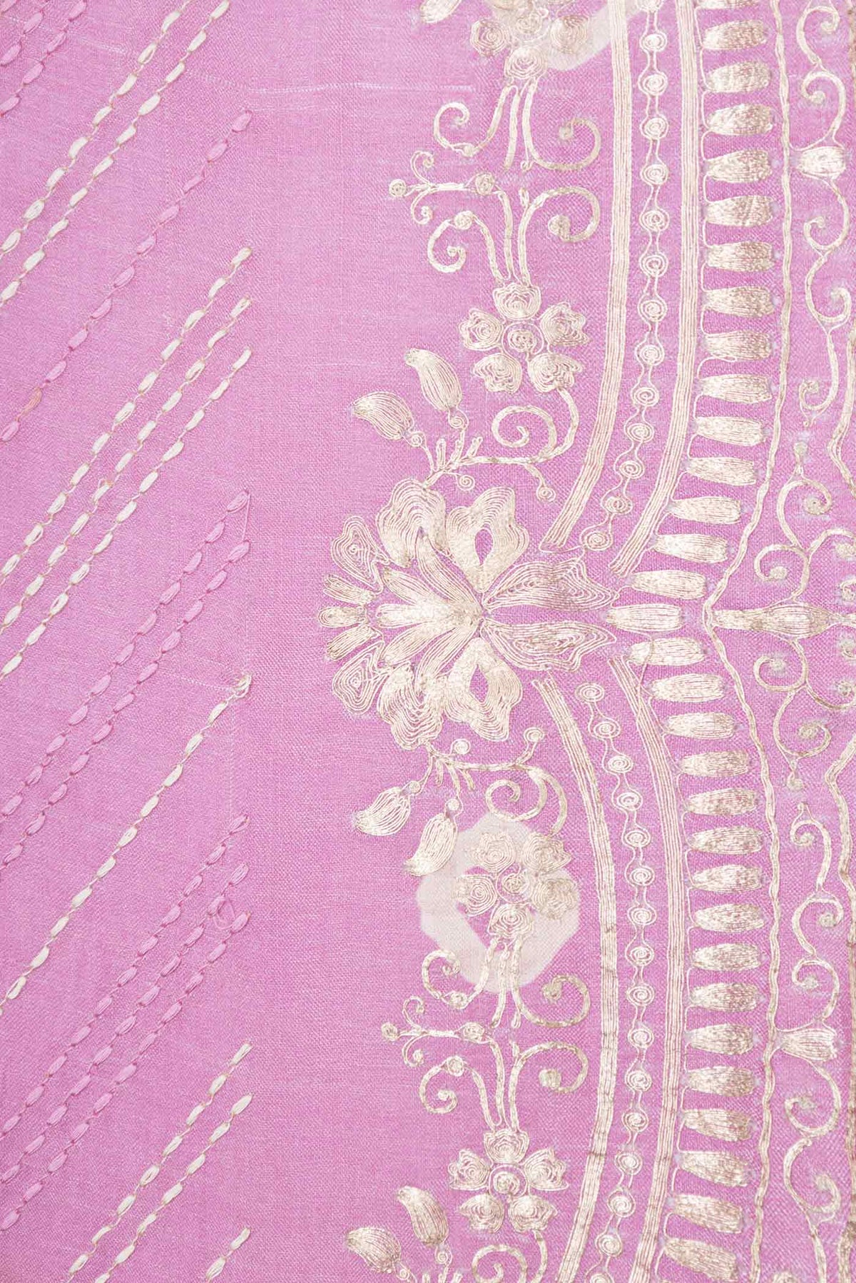 Border image of Multi Color Tussar Silk Saree with Embroidery on the body and Embroidery Border