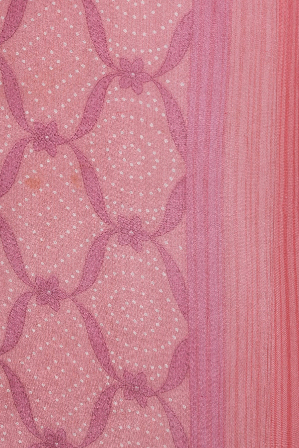 Border image of Pink Dual Tone Mysore Chiffon Saree with Printed design on the body and Printed Border. 