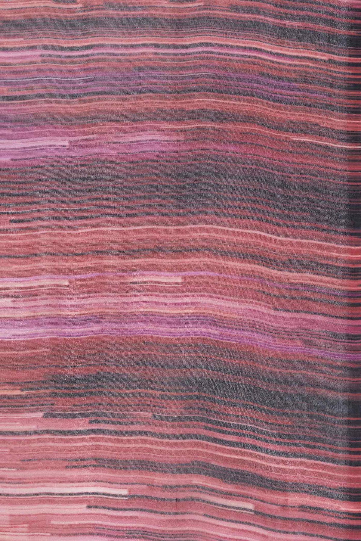 Border image of Pink Dual Tone Mysore Georgette Saree with Stripes on the body and Without Border