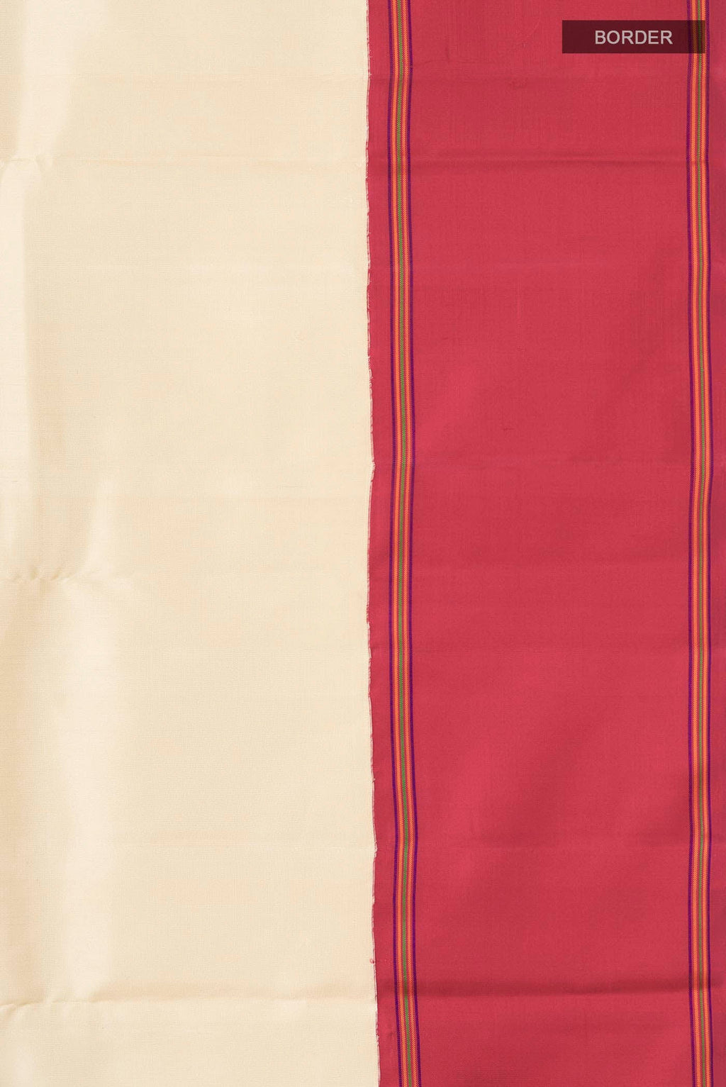 Border image of Sandal Kanchipuram Silk Saree with Plain Body and Plain Border