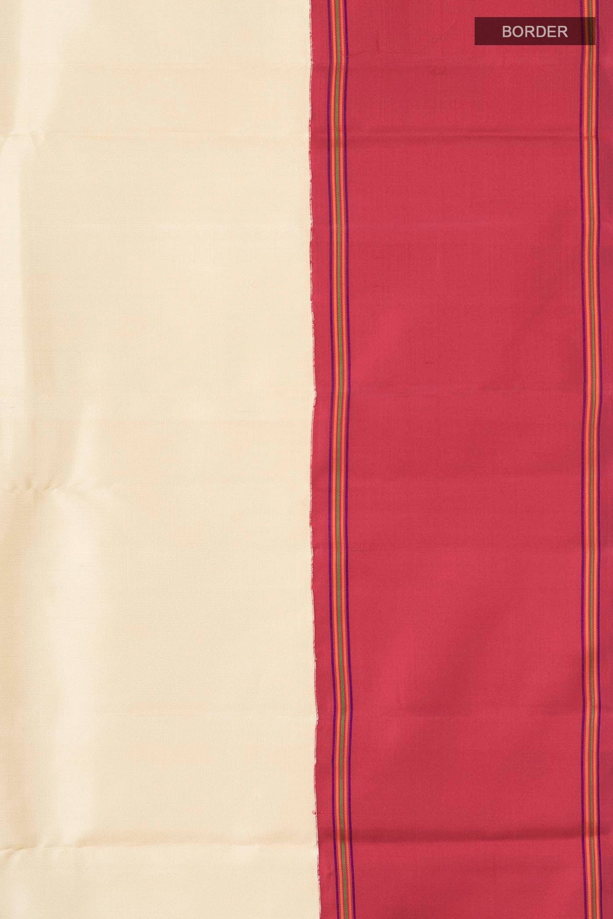 Border image of Sandal Kanchipuram Silk Saree with Plain Body and Plain Border
