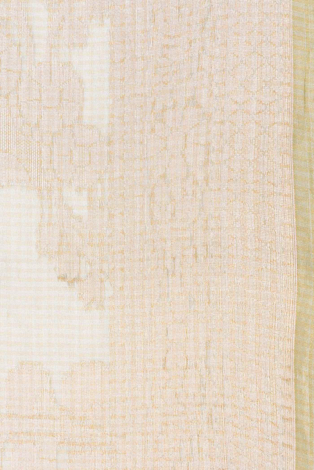 Border image of Mehandi Green Dual Tone Organza Silk Saree with Zari Brocade on the body and Zari Border