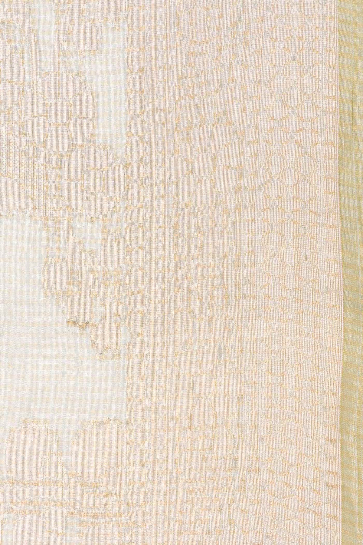 Border image of Mehandi Green Dual Tone Organza Silk Saree with Zari Brocade on the body and Zari Border