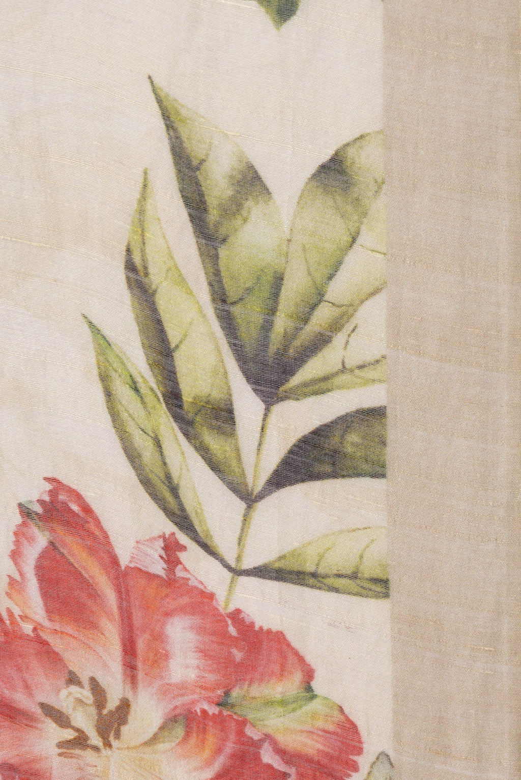 Border image of Sandal Dual Tone Organza Silk Saree with Printed design on the body and Zari Border. 