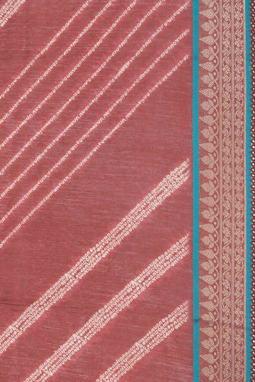 Border image of Orange Dual Tone Tussar Silk Saree With Printed design on the body and Zari Border