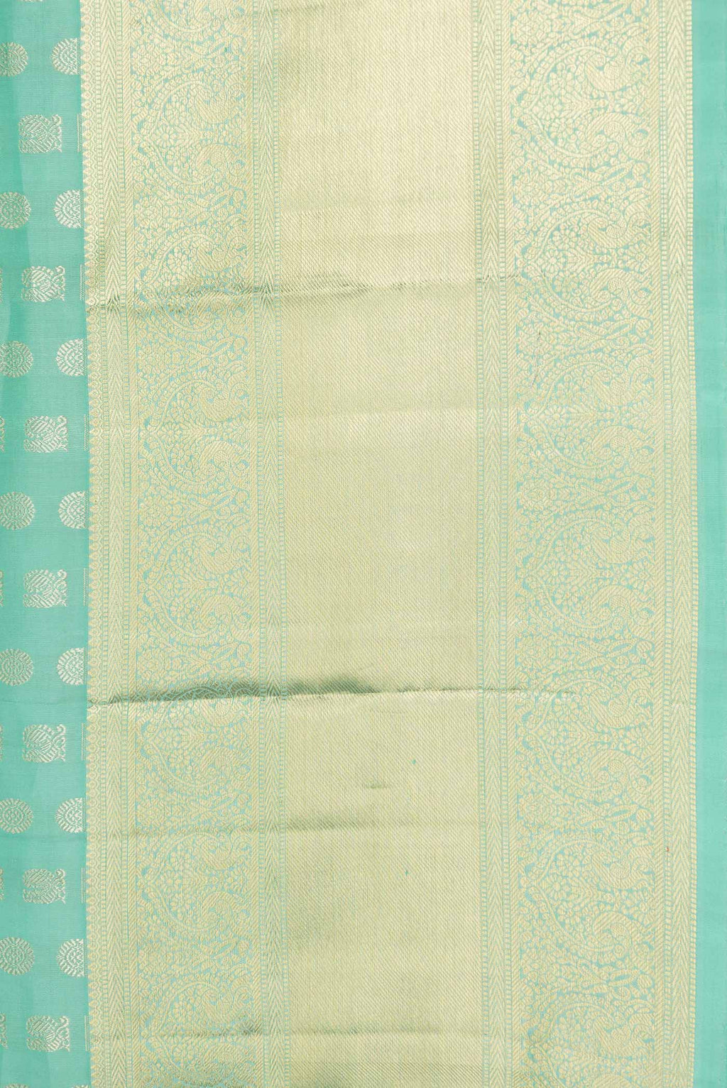 Border image of Sea Green Dual Tone Kanchipuram Saree with Zari Butta on the body and Zari Border