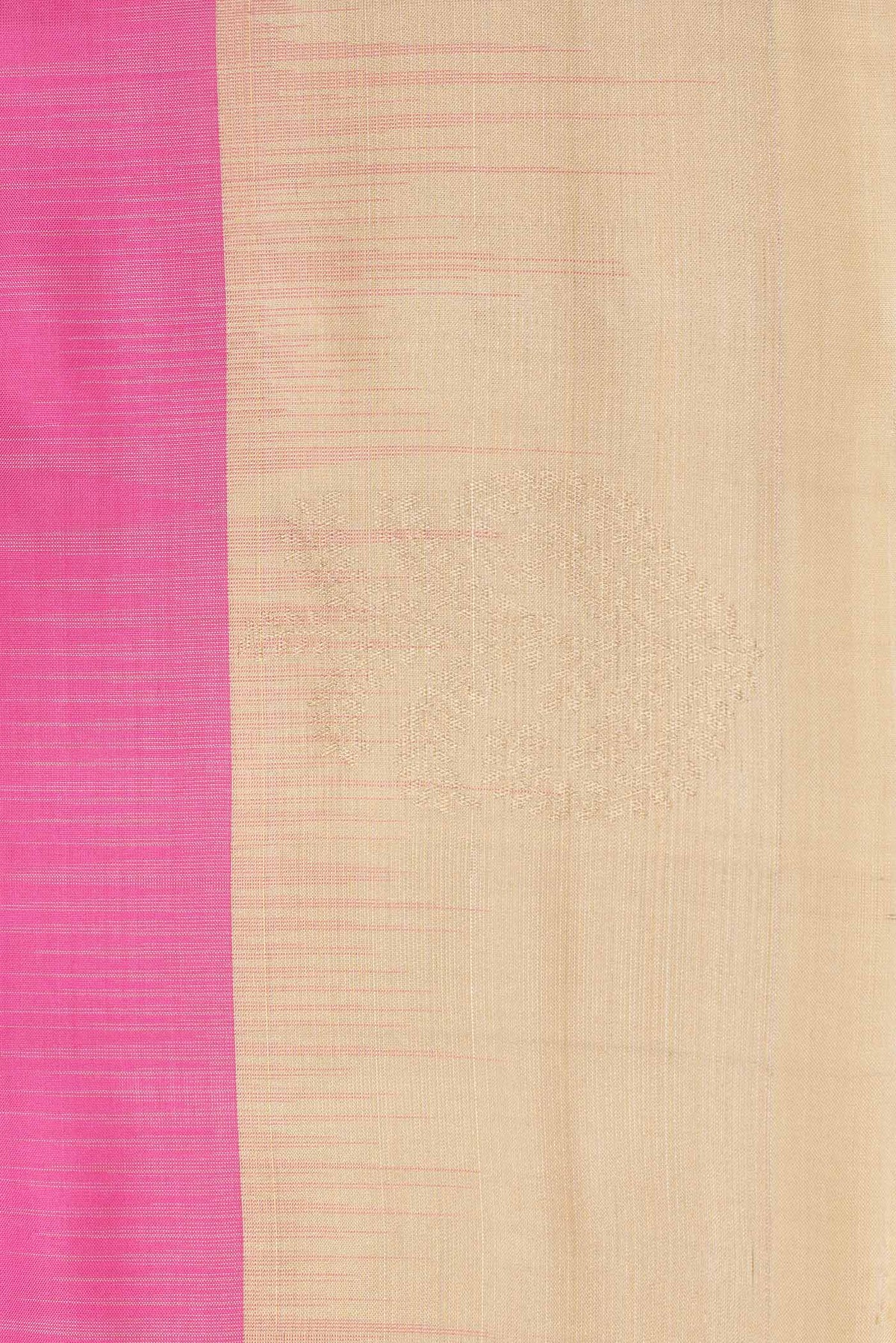 Border image of Pink Dual Tone Soft Silk Saree with Zari Butta on the body and Zari Border. 