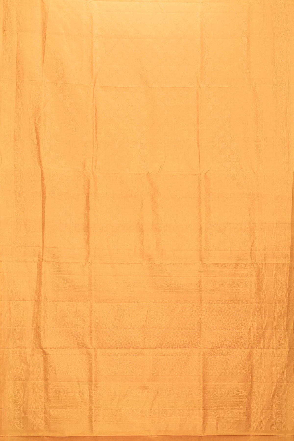 Flat view of Mustard Dual Tone Soft Silk Saree with Zari Brocade on the body and Zari Border. 