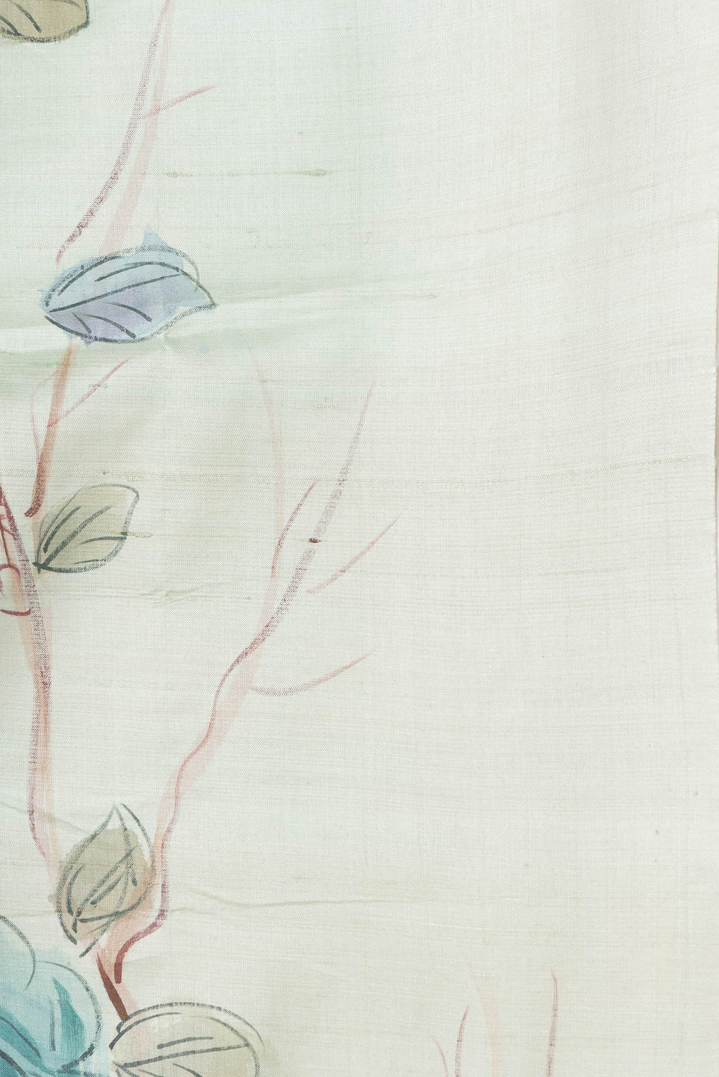 Border image of Pista Green Dual Tone Tussar Silk Saree with Printed design on the body and Without Border. 