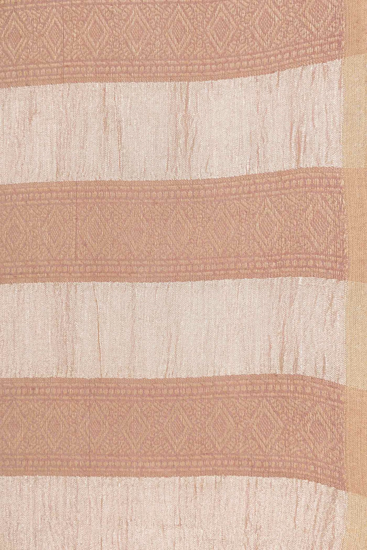 Border image of Golden Peach Dual Tone Mysore Georgette Saree with Zari Brocade on the body and Zari Border