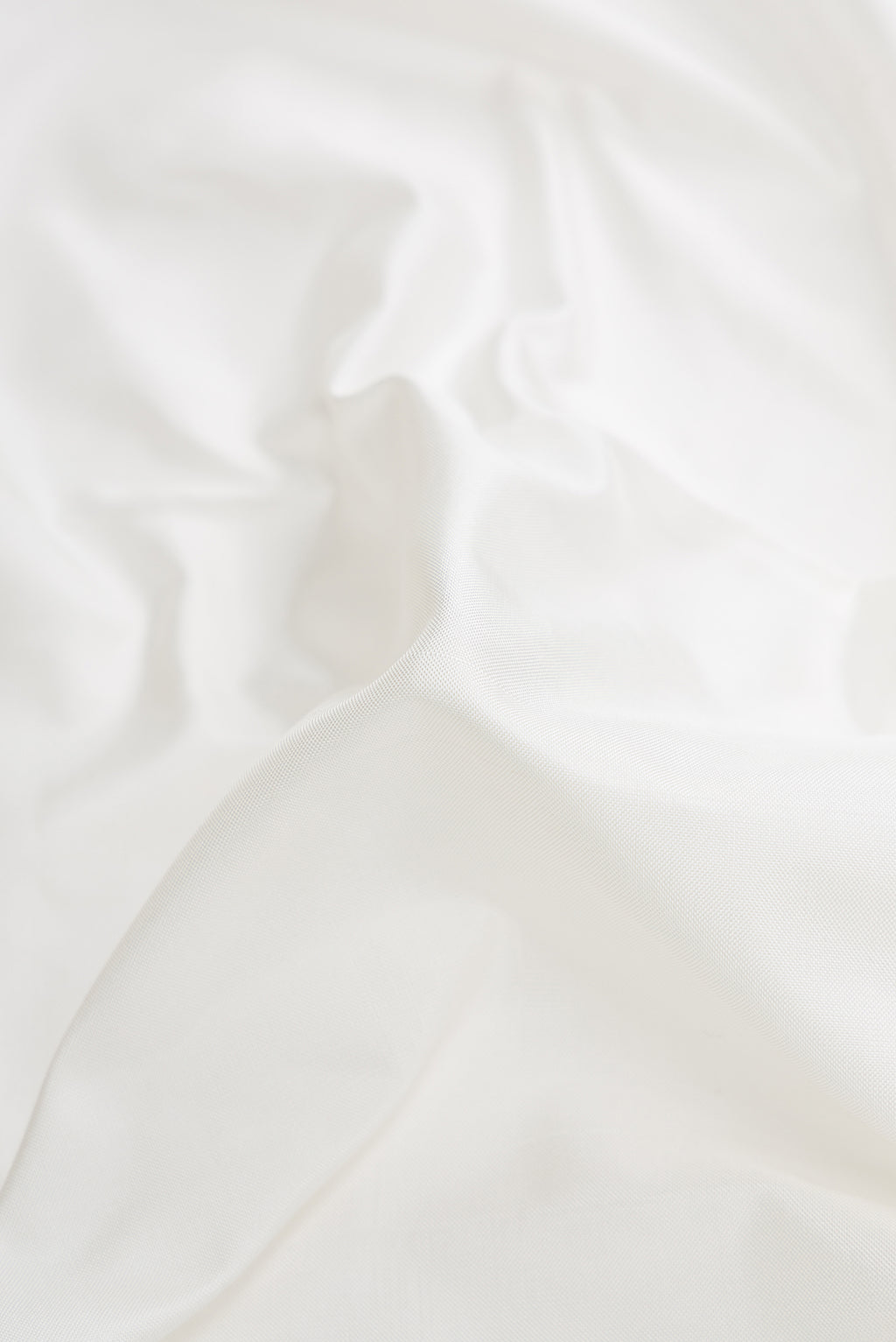 Close up of White Double Ikat Saree with Plain Body and Ikat Border.  displaying folds