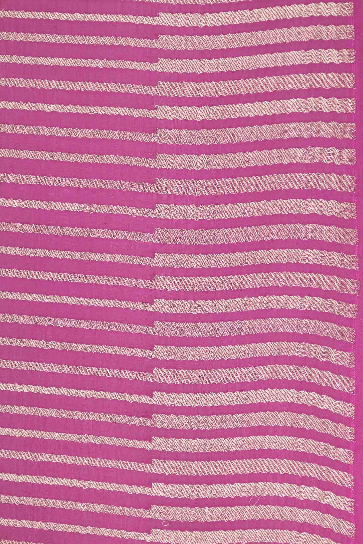 Border image of Magenta Mysore Crepe Saree with Stripes on the body and Zari Border