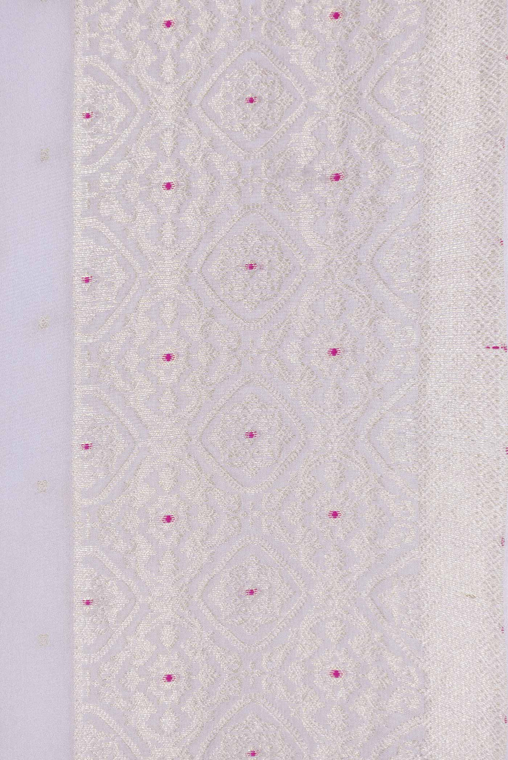 Border image of Grey Dual Tone Banarasi Georgette Saree with Zari Butta on the body and Zari And Thread Border